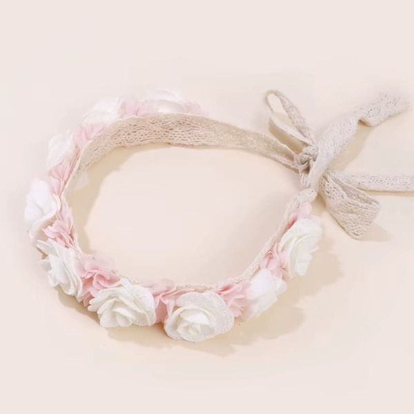 Süsses Haarband mit Rosenblüten - 4 Farben