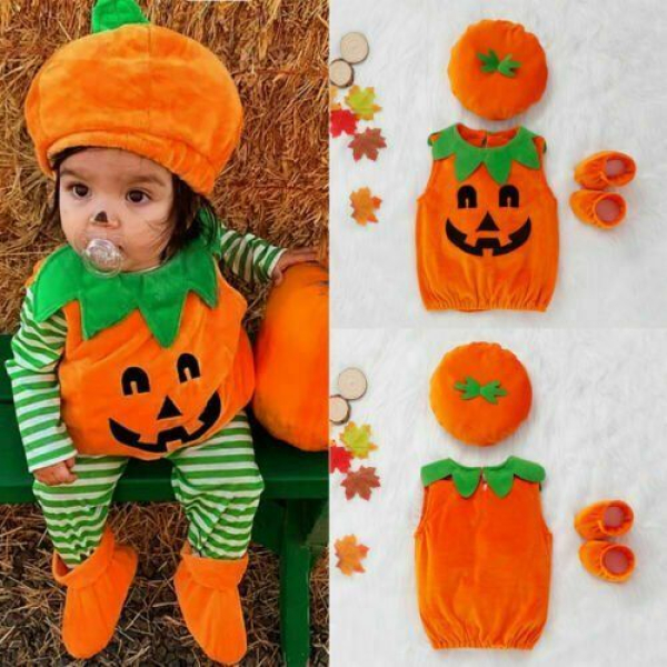 Kleiner Kürbis - süsses Halloween Baby und Kleinkinder Kostüm