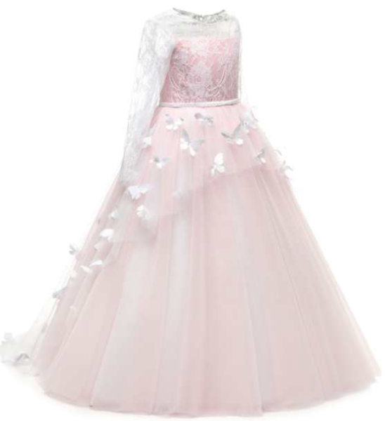 4 Farben, auch nach Mass möglich: Einmaliges Traumkleid in Premiumqualität - mit zarten Schmetterlingen