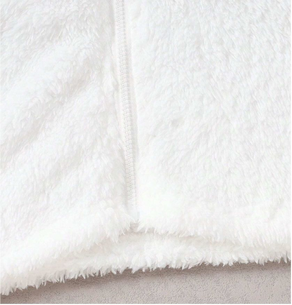 Warm und elegant zur Taufe: Kunstpelz-Jäckchen weiss - mit Mehrwert