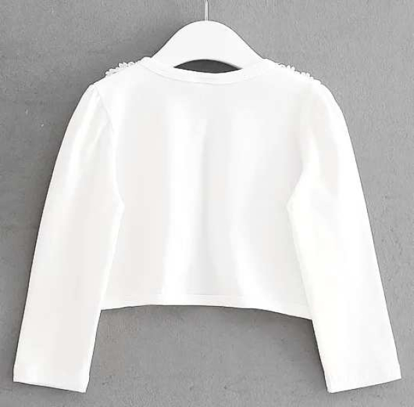 Elegantes Bolero Jäckchen mit hübscher Spitzendeko