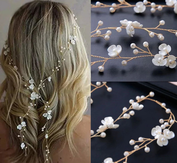 Silber oder Gold: Zauberhafter Brautschmuck - Haarband, zum einflechten