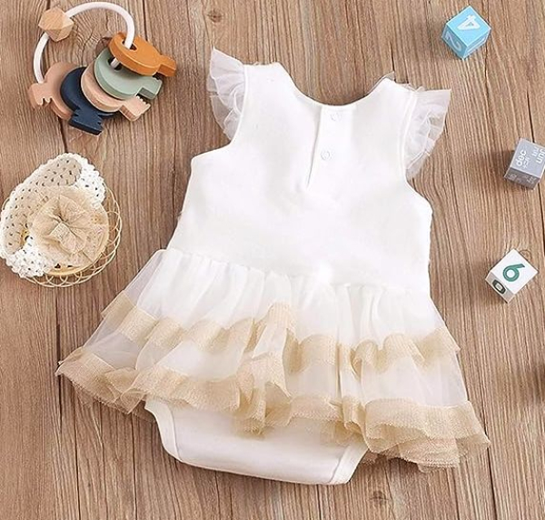 4 Varianten: Zauberhafte Einteiler - Bodys - Jumpsuit für kleine Prinzessinnen!