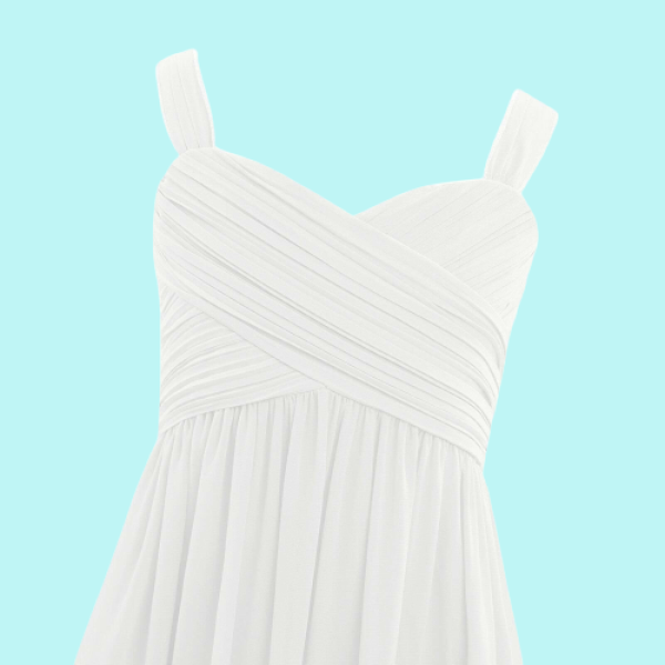 7 Farben, auch in WEISS: Elegantes langes Festkleid - Ballkleid für Mädchen mit geradem, mehrlagigem Chiffonrock und schön gerafftem Oberteil