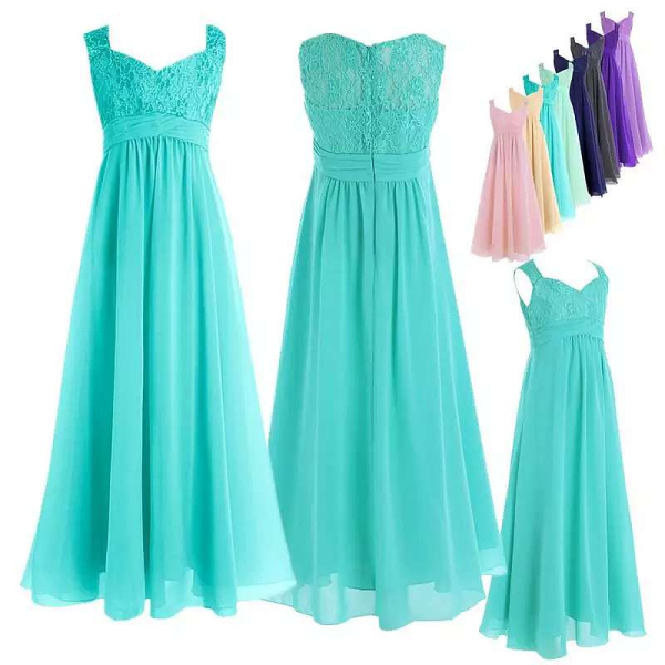 8 Farben: Elegantes festliches Mädchenkleid, solange Vorrat