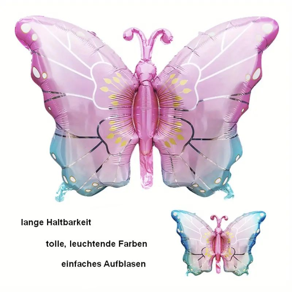 3 Modelle: Traumhafte Dekoration, Folienballon Schmetterlinge - gross und wunderschön!