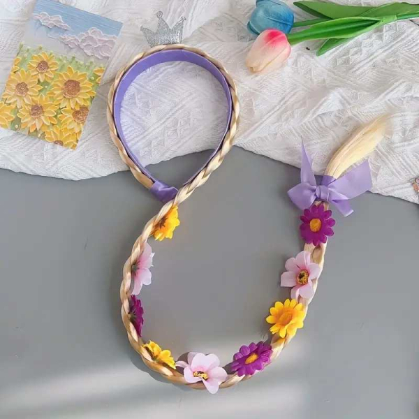 3 Modelle: Elsa, Anna und Rapunzel - wunderschöner Haarreif mit laaaaangem Zopf