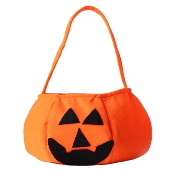 Sammelkorb für Halloween - süsser Kürbisbeutel