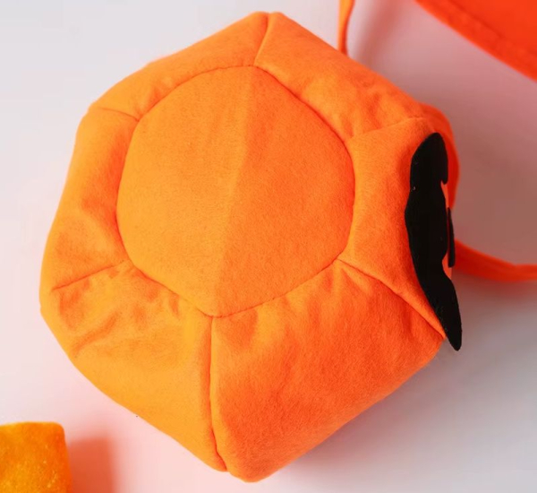 Sammelkorb für Halloween - süsser Kürbisbeutel