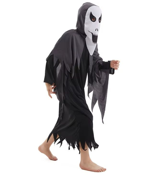 Halloweenkostüm für Kinder und Erwachsene - Geist, Gespenst schwarz