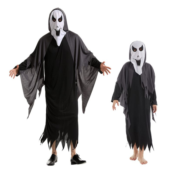 Halloweenkostüm für Kinder und Erwachsene - Geist, Gespenst schwarz
