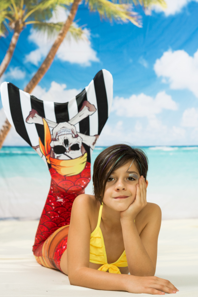 Neptunflosse - Piratenflosse Jack mit Accessoire