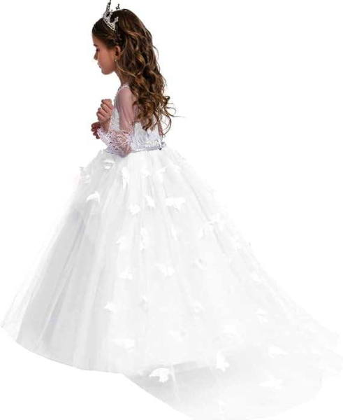 4 Farben, auch nach Mass möglich: Einmaliges Traumkleid in Premiumqualität - mit zarten Schmetterlingen