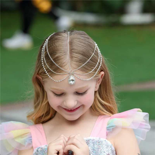 2 Farben: Kopfschmuck für Blumenmädchen oder Kommunion, gold- oder silberfarben mit Strasssteinchen
