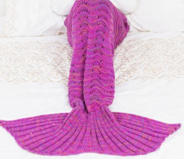 Meerjungfrauen - Kuscheldecke weich und schön gestrickt