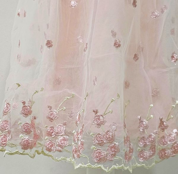 Pinkvanille-Collection: Traumhaftes, langes, besticktes Kleidchen für kleine Mädchen, hellrosa