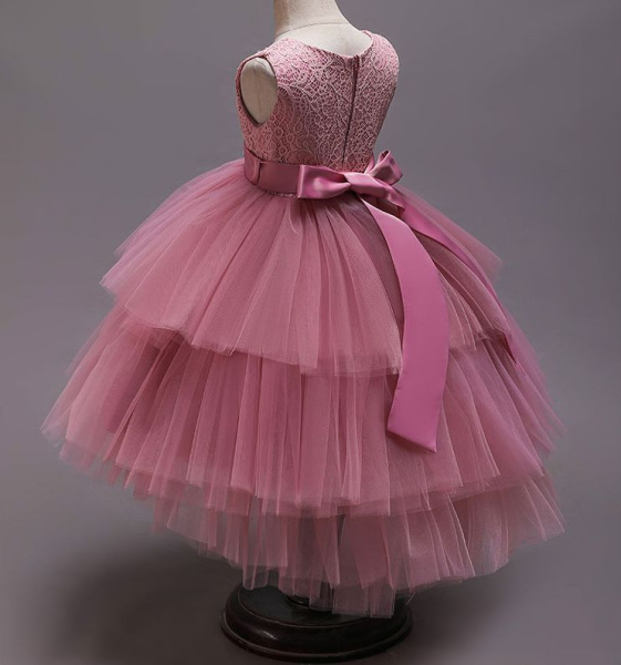 Chic in 4 Farben: Partykleid für Mädchen, elegant und halblang