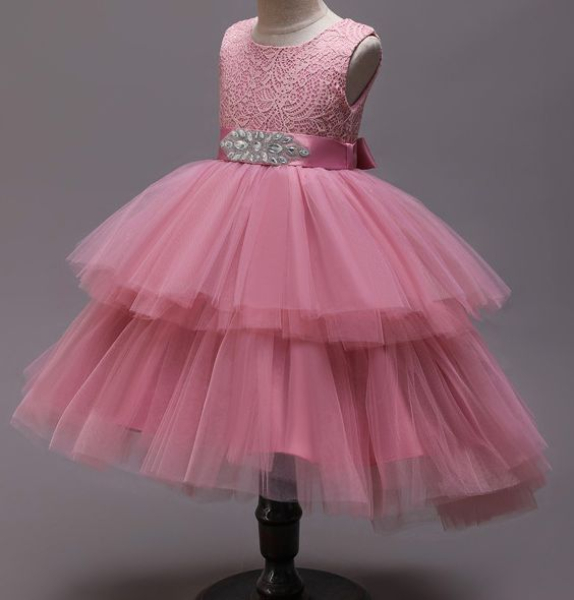 Chic in 4 Farben: Partykleid für Mädchen, elegant und halblang