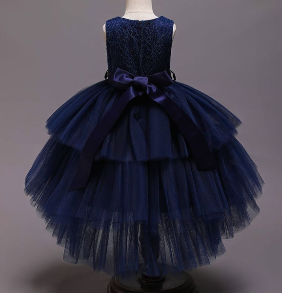 Chic in 4 Farben: Partykleid für Mädchen, elegant und halblang