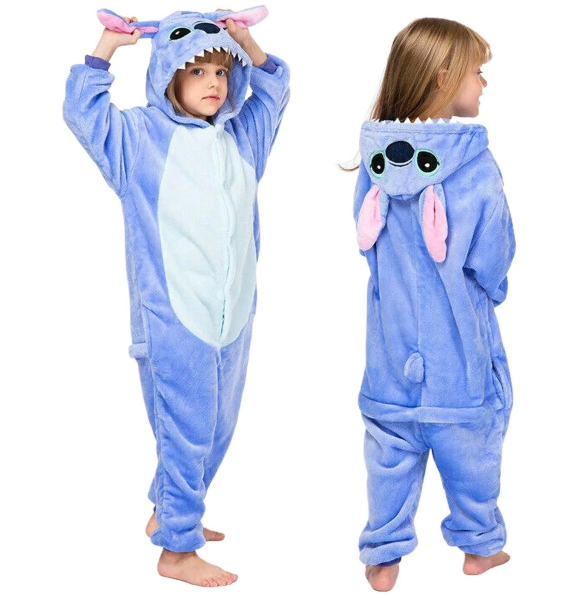 Kuscheliger Overall in rosa oder blau - perfekt für kühle Tage, zuhause, Kinderfasnacht, Halloween