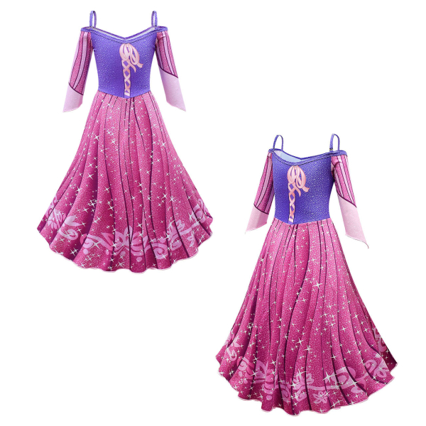 Rapunzelkleid - lang mit schönen Details und natürlich weit schwingend! Grösse 146, Solange Vorrat