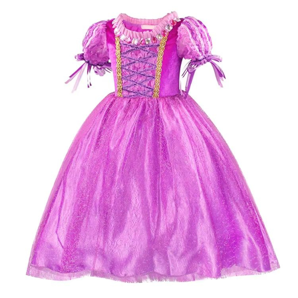 Violetter Glitzer-Traum - bauschiges Kleid für Rapunzel und Isabella...