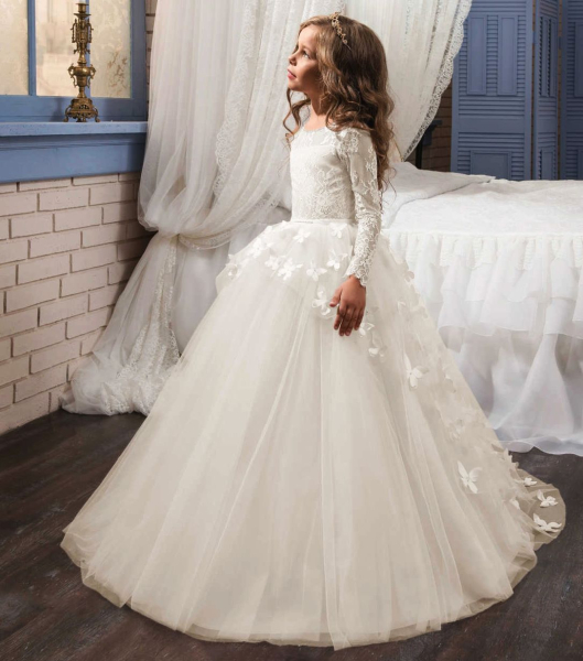 4 Farben, auch nach Mass möglich: Einmaliges Traumkleid in Premiumqualität - mit zarten Schmetterlingen