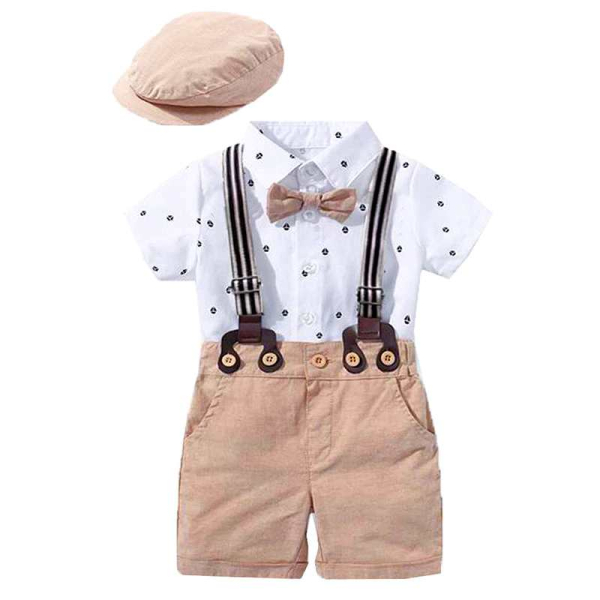 Tolles Sommer-Set für kleine Gentlemen, hübsch im Leinen-Look - Eigenproduktion!