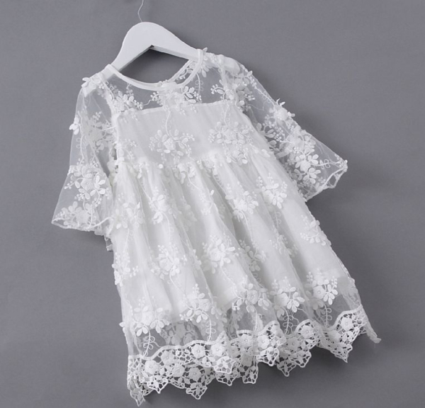 Sommertraum - luftiges Kleidchen in elfenbein oder altrosa, wenige vorrätig!