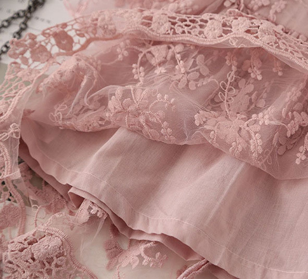 Sommertraum - luftiges Kleidchen in elfenbein oder altrosa, wenige vorrätig!