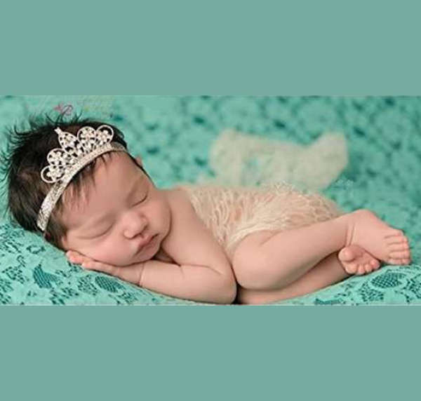 Glitzer-Krönchen für Babys, Haarband