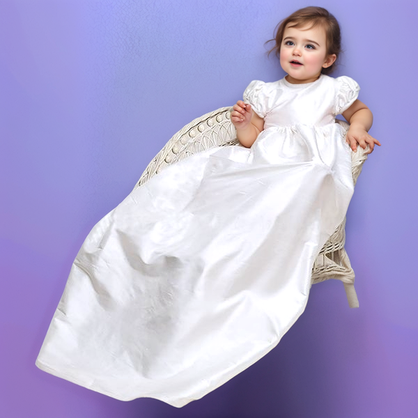 Kleine Grössen: Traumhaftes Nostalgie Taufkleid zweiteilig, extra lang und wunderschön