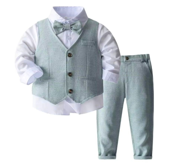 Trendfarbe: Anzug-Set für elegante Gentlemen, Salbeigrün