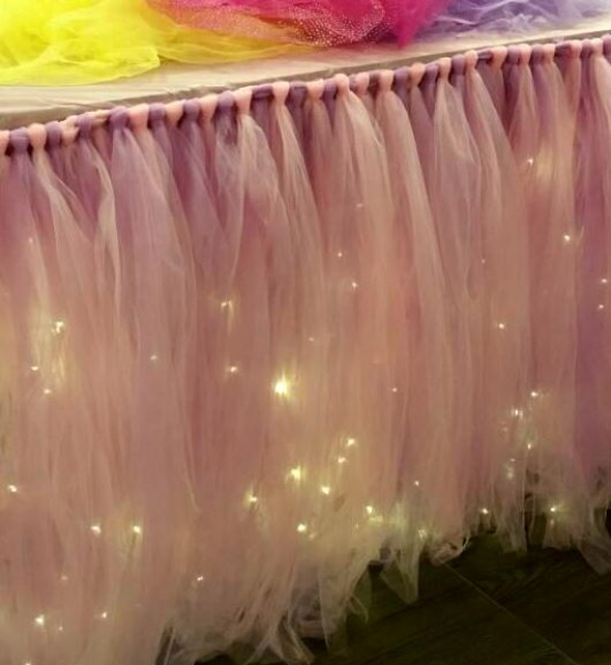 Tisch Tutu glamouröse Tischdekoration aus Tüll