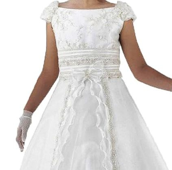 Elegantes Traumkleid zauberhaft verziert - perfekt für schmale Prinzessinnen!