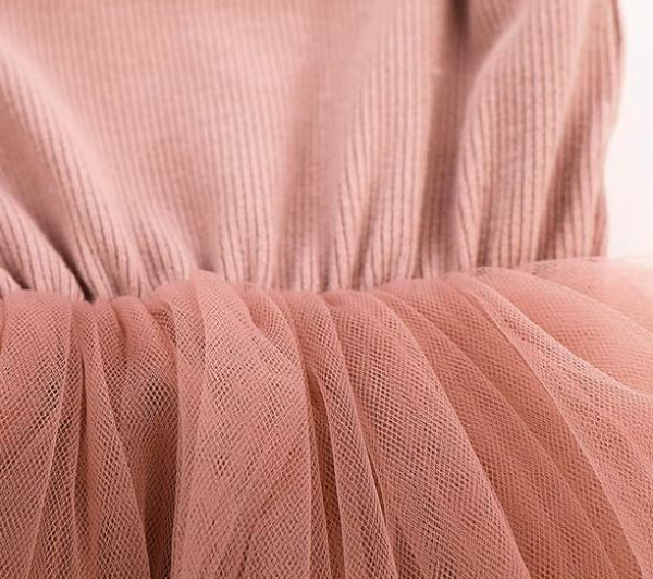 Weiss und Mauve: Süsses Tutu-Kleidchen weich und süss aus Baumwoll-Jersey