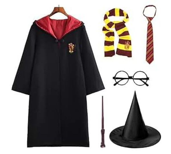 Zauberer Kostüm - Umhang mit vielen Accessoires