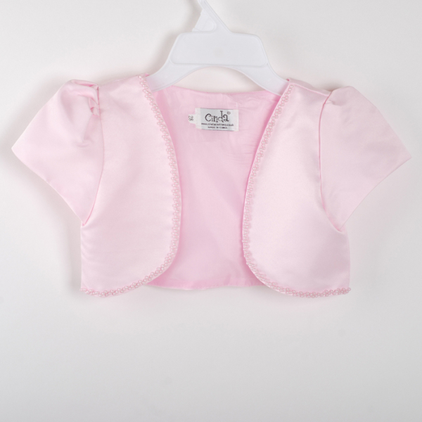 2 Farben: Bolero Jäckchen aus Satin, kurzärmlig - solange Vorrat