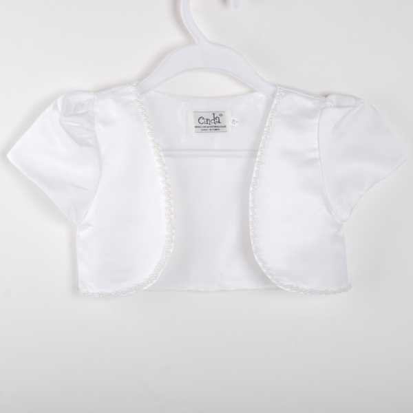 2 Farben: Bolero Jäckchen aus Satin, kurzärmlig - solange Vorrat